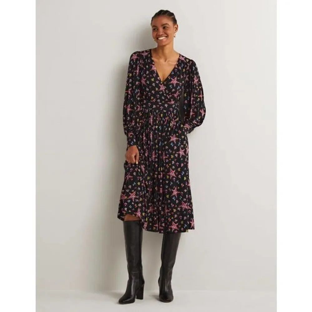 ✨Fixed Wrap Jersey Midi Dress✨